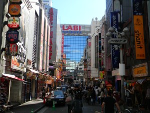 In Shibuya, searching for food