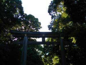 Entering the Meiji Shrine